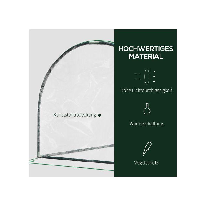 Gewächshaus - MUVOE - 200x100x80 cm - Stahl - Kunststoff - Grün