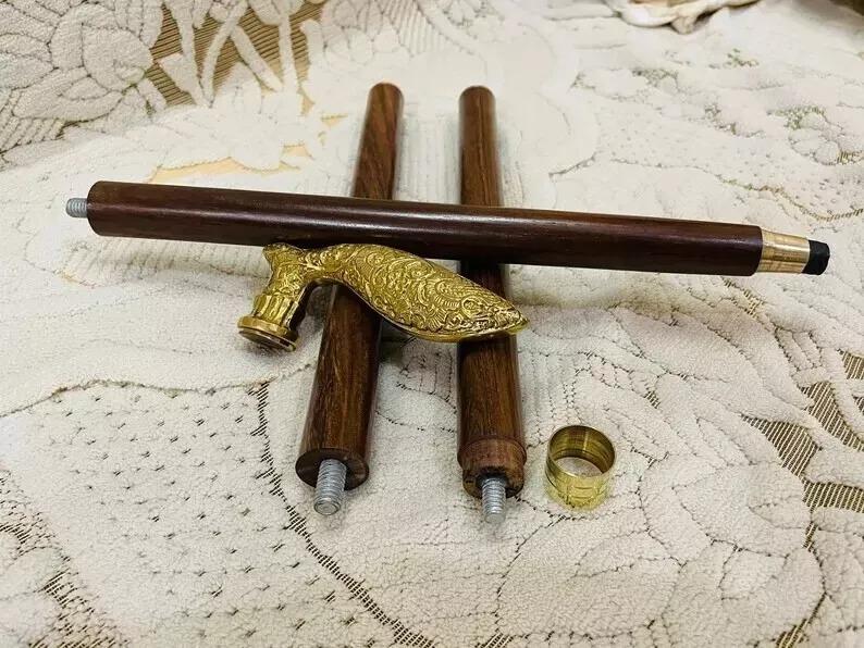 Dismantle Into Three parts Premium Brass Walking Stick