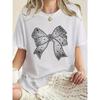 European Size European Size Women'S Casual Short Sleeve T-Shirt with Bow Print - Soft Round Neck, Lightweight & Breathable