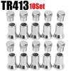 Tire Valve Hexagonal Cap with Sleeve Cover TR413 Chrome Plated Snap-on Car Truck Tire Car Tire Wheel Universal Accessories Valve Stems 1