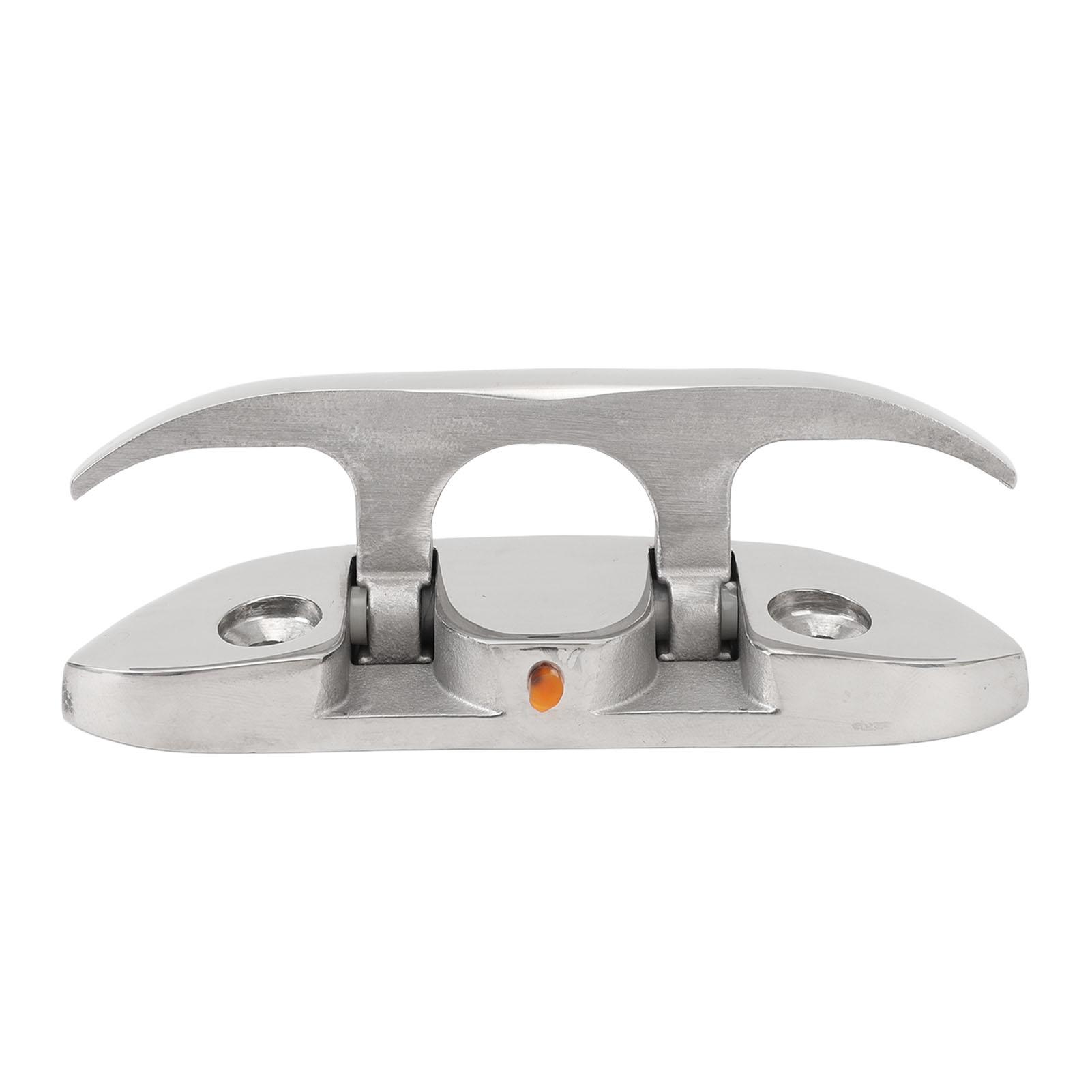 

4PCS 4.7inch Boat Folding Cleat 316 Stainless Steel Flip Up Dock Mooring Cleat Marine Deck Rope Cleat Accessories