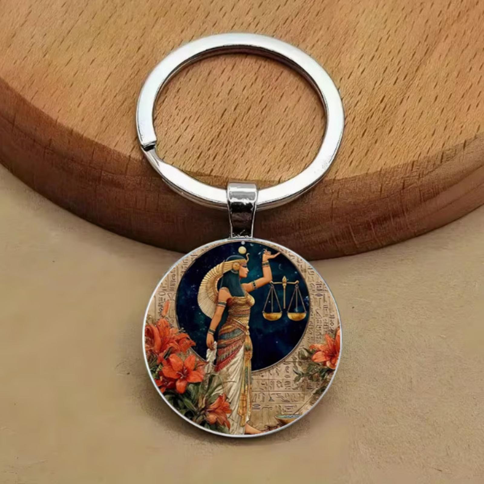 Фемида, Та, Которая , Круглый Стеклянный Брелок Из Древнегреческой Мифологии One Size