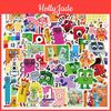 50pcs Adhesive Waterproof Reusable Stickers Decorate Cases More!
