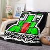 1PC Green Pixel Forest Custom Name Patterned Flannel Blanket Suitable For All Seasons For Home Decor Warmth And Comfort Gifts Holiday Present