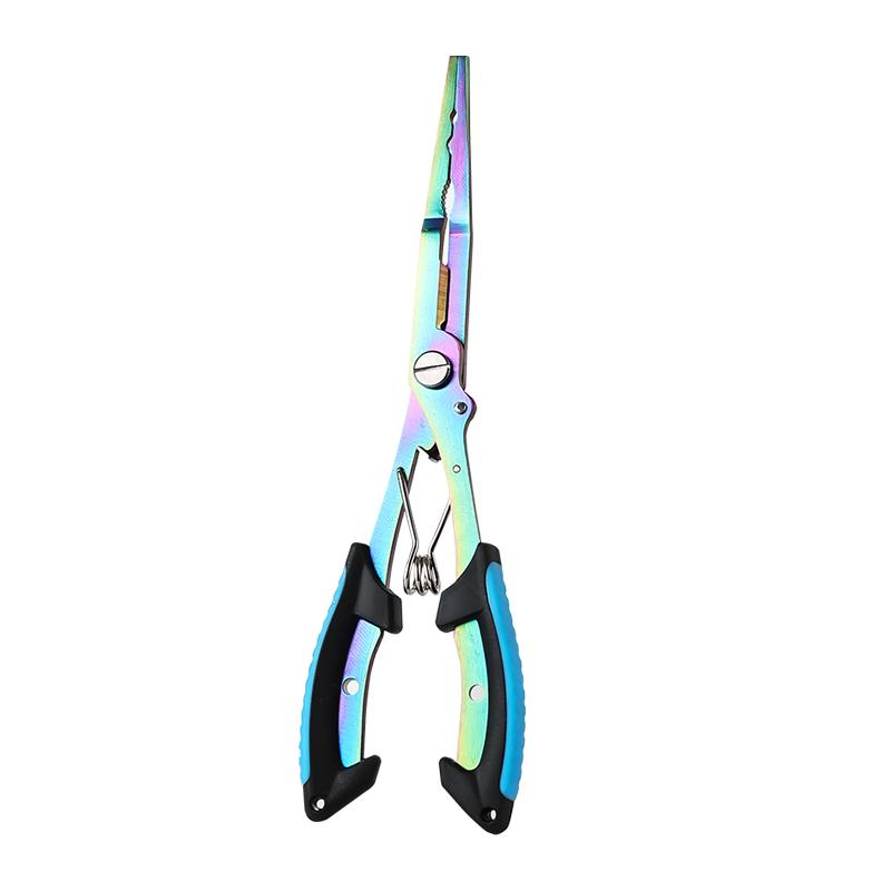 Oem 21*6cm 108g 3 Colors Fishing Pliers Stainless Steel Fishing Tackle Plier Multifunctional Clamp Line Cutter Hook Remover