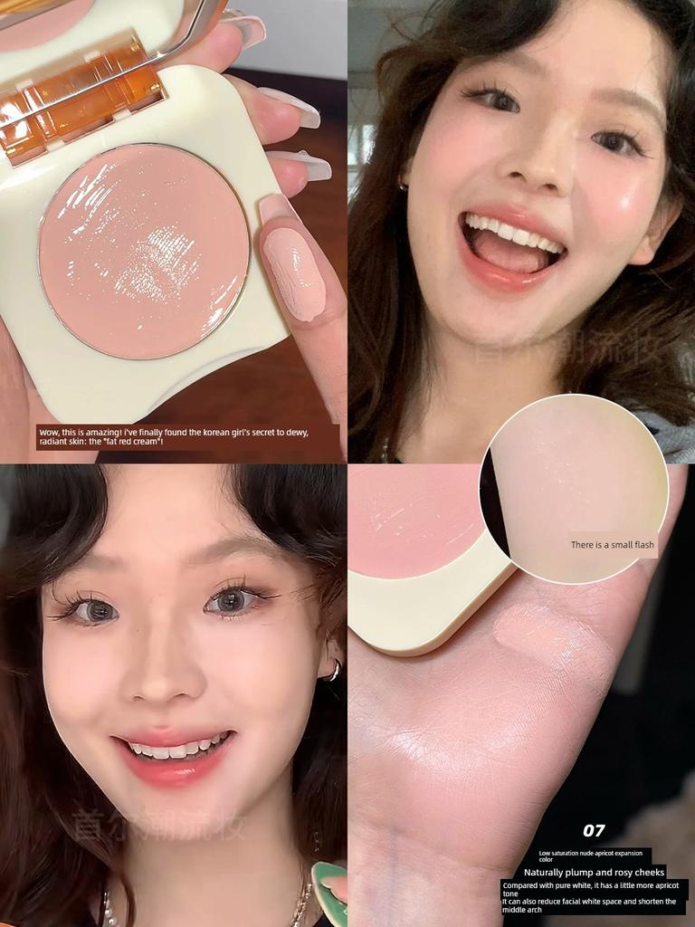 Low-Saturation Nude Apricot Expansion Color! Xiafei Blush Cream 07 Yingyingying Korean Girl's Dewy Skin Authentic Product 2026 New Model