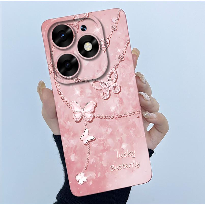 For itel S23 Plus Phone Case S681LN Cover Fashion Simplicity Oil Painting Floral Soft Liquid Silicone Shell For itel S23+ Fundas