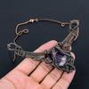 Sage Amethyst Gemstone Pure Copper Wire Wrapped Handmade Necklace Jewelry