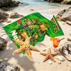 Custom Name Personalized Teenage Mutant Ninja Turtles Print Beach Towel, for Trip Camping Beach Party Home Decor, Birthday Gift for Family & Friends