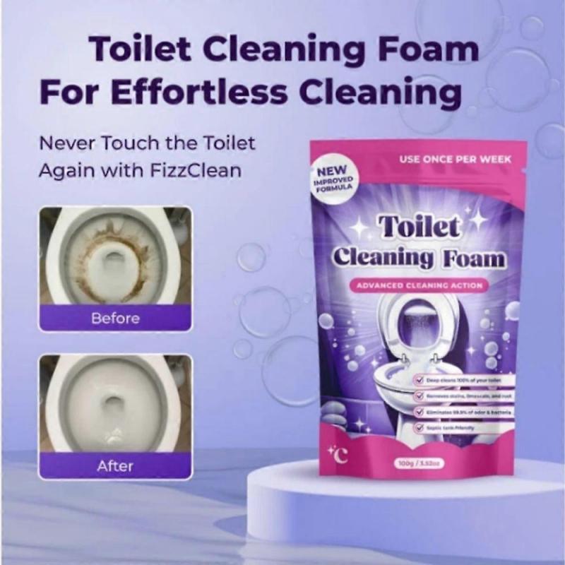 Fizzclean Toilet Foam Cleaner, Insta-Action Fizzclean Foam Cleaner
