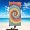 Retro Tie Dye Vířivý Gradientní Potisk Plážová Osuška Hippie Boho Spirála Rychleschnoucí Odolná Proti Písku Savá Osuška Letní Plážová Přikrývka