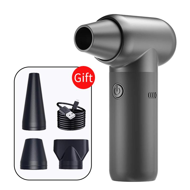 

Турбовентилятор 180000 об/мин Электрический воздуходувка Мощная скорость ветра 50 м/с для автомобильной клавиатуры компьютера Высокоскоростной турборучной воздуходувки чёрный