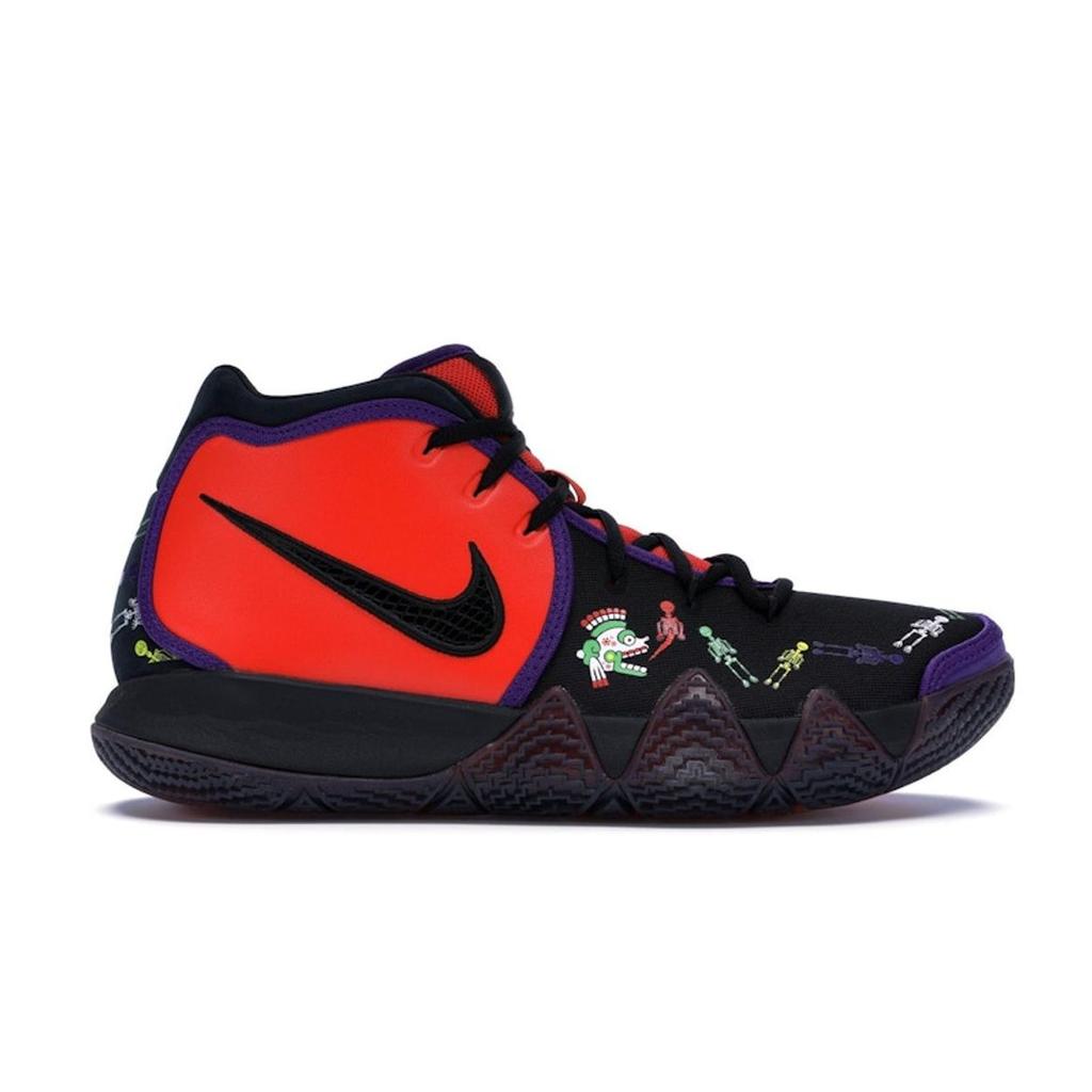 Nike Kyrie 4 PE Day of the Dead Men Sneakers Multi-Color Team-Orange Black-Multi-Color CI0278-800