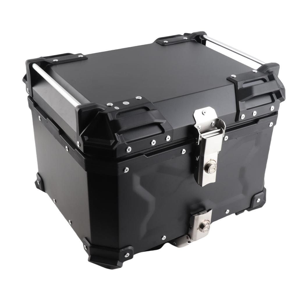 Universal Black 45L Motorcycle Adventure Aluminum Top Case Tail Box Luggage