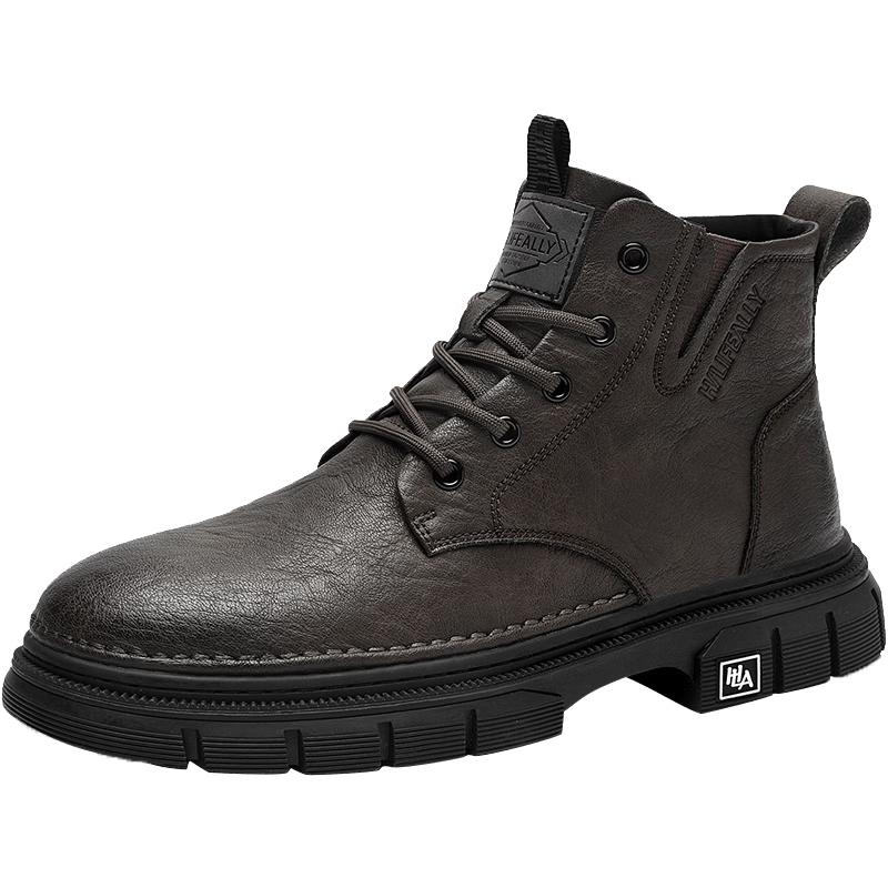 HLA Men s Mid-High Trendy Martin Boots 10