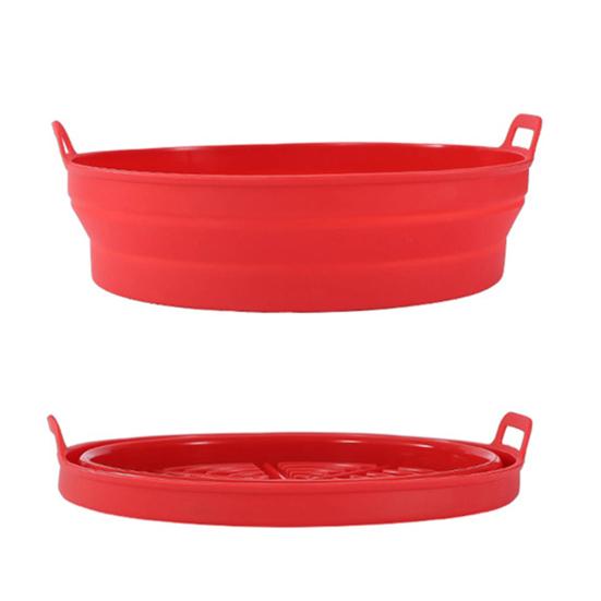 Yousheng Silicone Air Fryer Liners Foldable Baking Tray Non-Stick Fried Chicken Silicone Basket High-Temperature Resistant Cake Cookie Maker