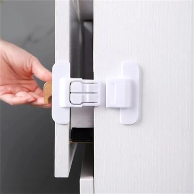 Lot de 10 verrous de porte de réfrigérateur à l'épreuve des enfants, automatiques, sans perforation, universels, pour tiroirs d'armoires, boucle de sécurité