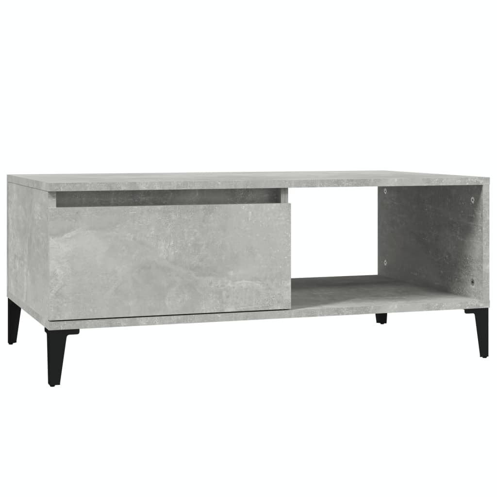 Coffee Table Concrete Grey 90 x 50 x 36.5 cm Particleboard