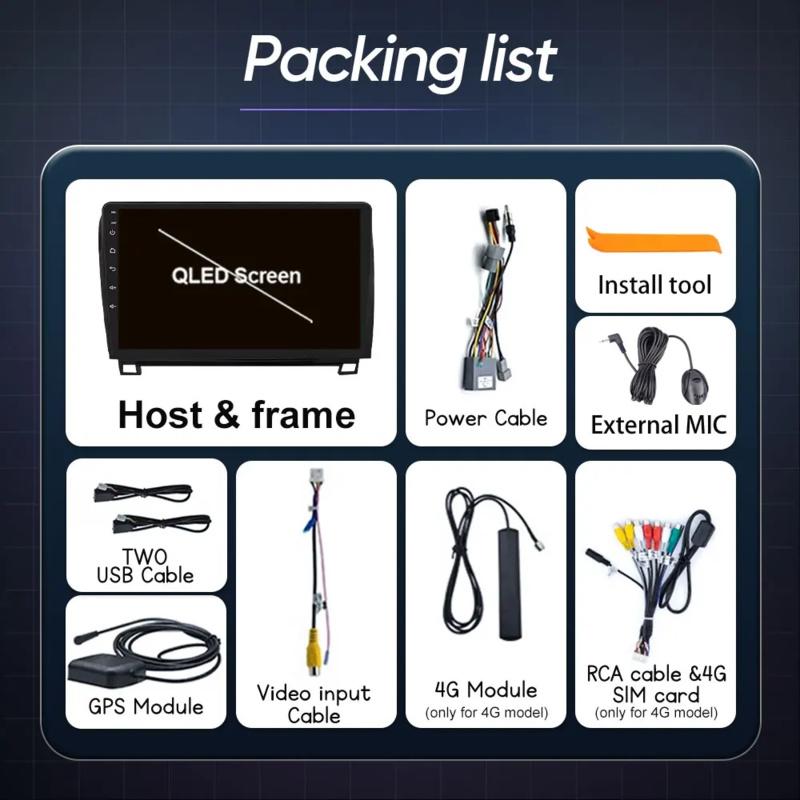 Android 14 For Toyota Tundra XK50 2007 - 2013 Sequoia XK60 2008 - 2017 Car Radio Multimedia Video Player Navigation Screen Auto