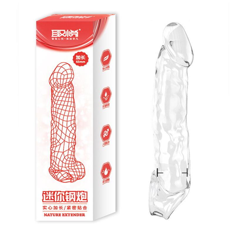 Prelungitor de mânecă pentru penis reutilizabil Prezervative reutilizabile pentru bărbați Extensor pentru mărirea penisului 6/10 cm Jucărie sexuală transparentă