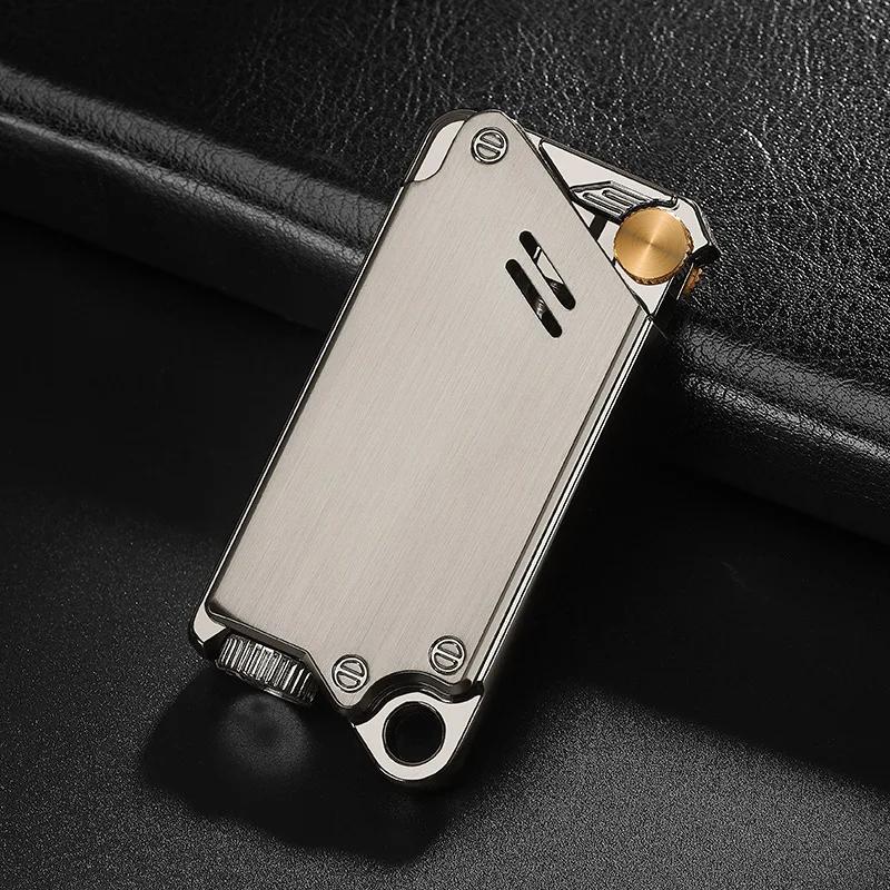 New Windproof Light and Thin Direct-flush Lighter High-end Business Men's Cigarette Accessory Gift Essential for Every Man