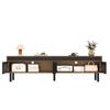 TV Cabinet, TV Stand, TV Panel and 4 Doors. Fine Texture. Available In Black or Natural Wood. Height 47 Cm / Length 170 Cm / Width 38 Cm