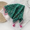 Spring and summer new horse versatile strap spike small square scarf women's Korean version fashion cotton and linen headscarf multi-functional hair t