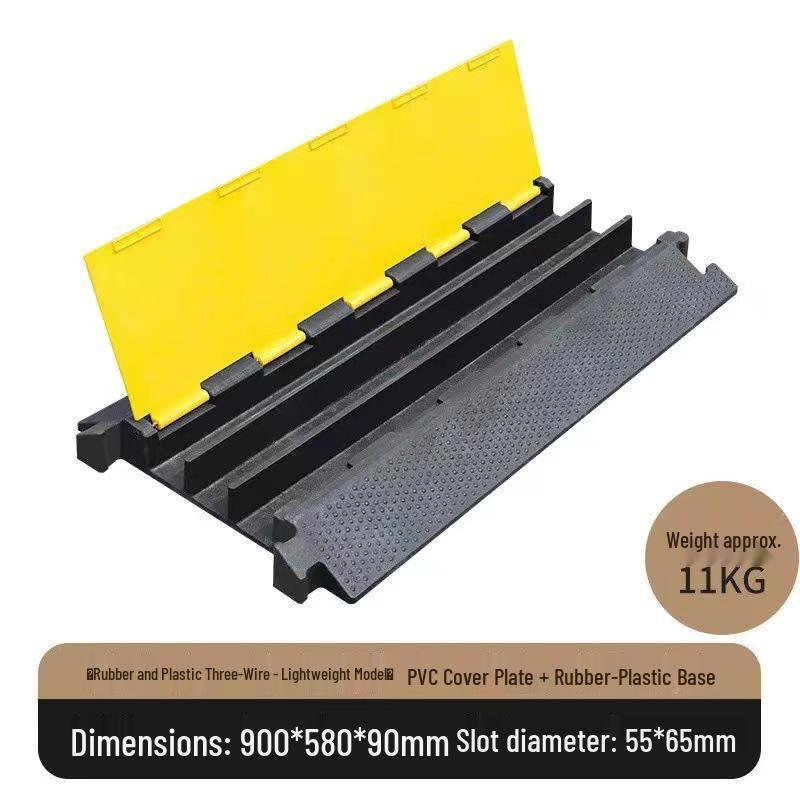 Rubber & Plastic Cable Trunking Speed Bump: Anti-Crush Plate for Ground Wire Protection - Indoor/Outdoor Cable Channel