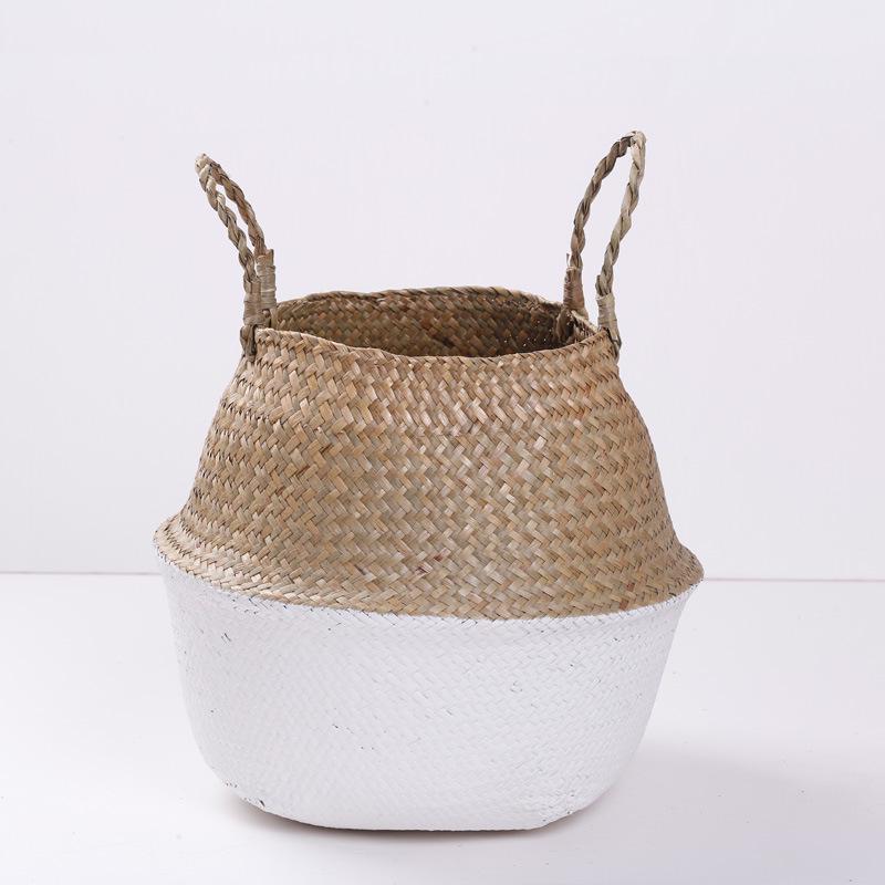 Mid-Autumn Festival Cattail Weave Handmade Plant Fiber Flower Pot