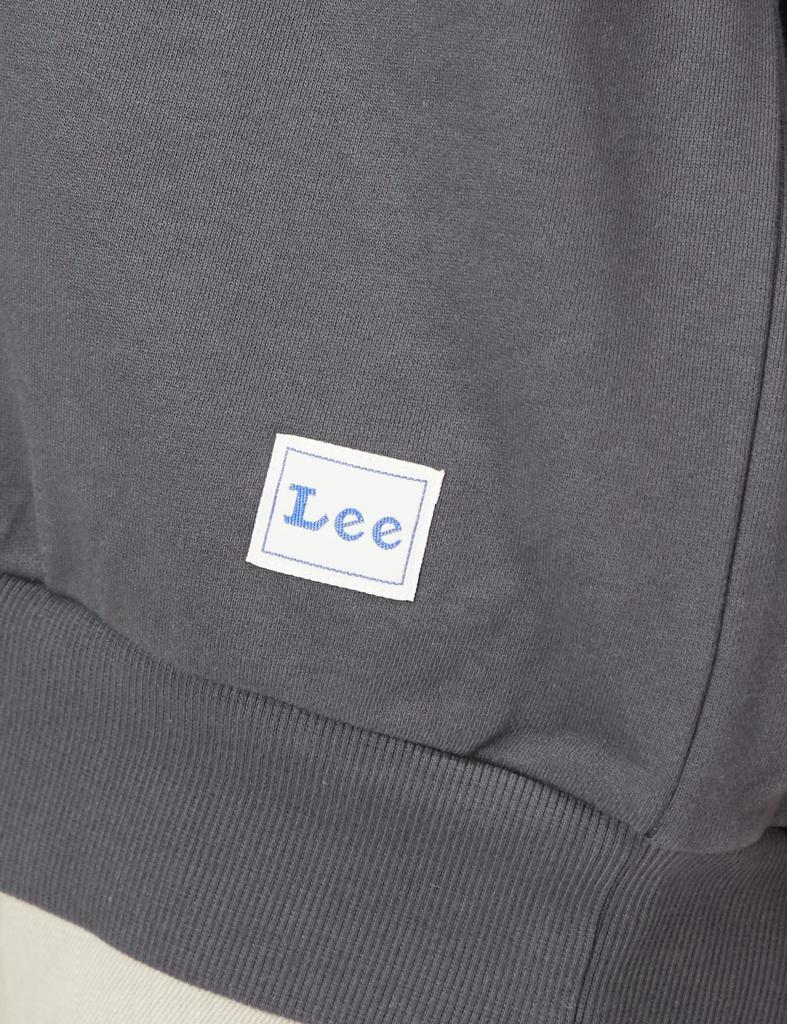 Lee Official Layered Size M V-Neck Sweatshirt, Women's, CHACOAL,