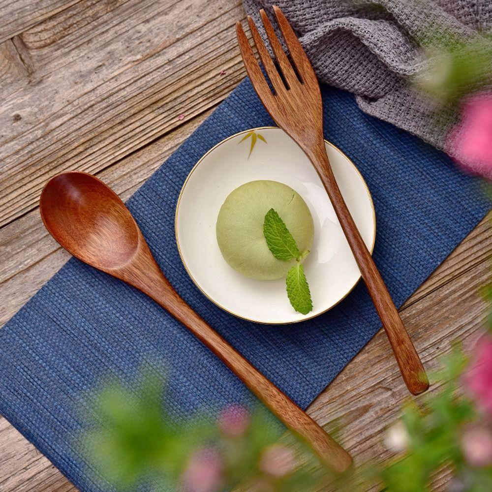 Teaspoon Tea Coffee Tableware For Soup Cooking Wooden Spoon Coffee Spoon Stirring Spoon Fork