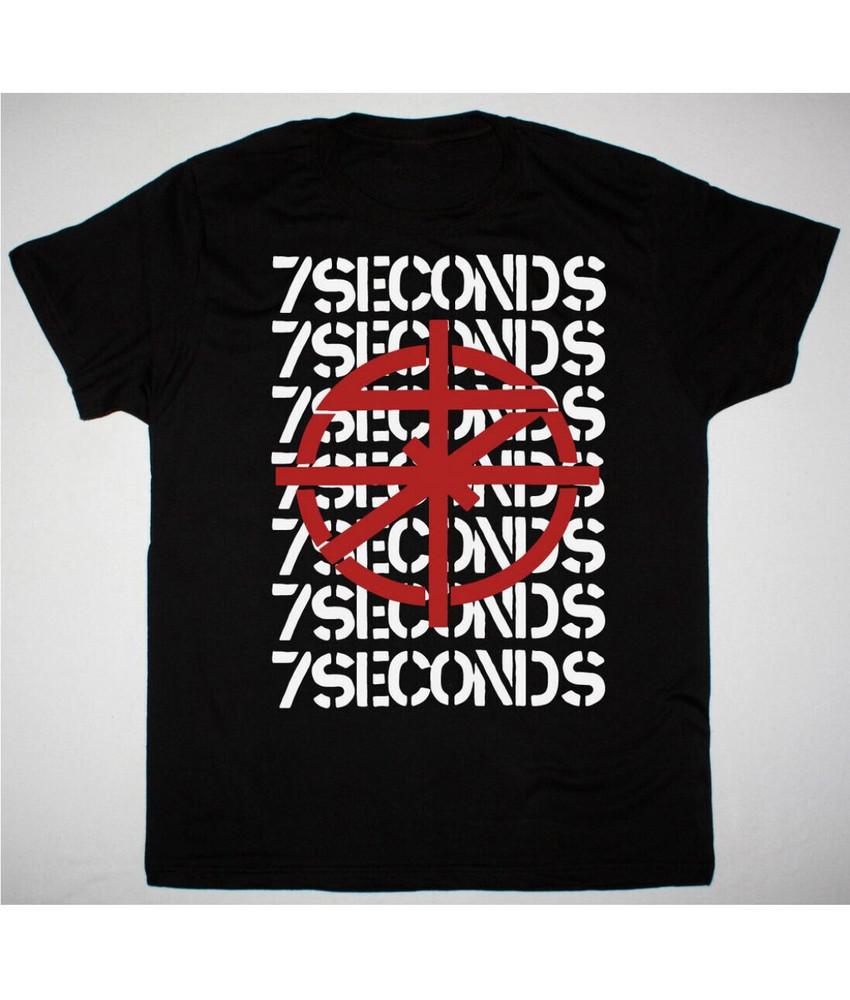 Vtg 7 Seconds Band Short Sleeve Cotton Black All Size Shirt For Men SE222 Unisex T-Shirt M