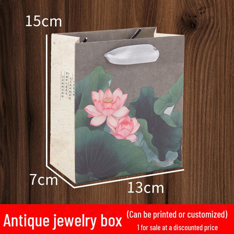 Lotus Pendant and Brooch Gift Box with Cover for Bracelet or Jewelry