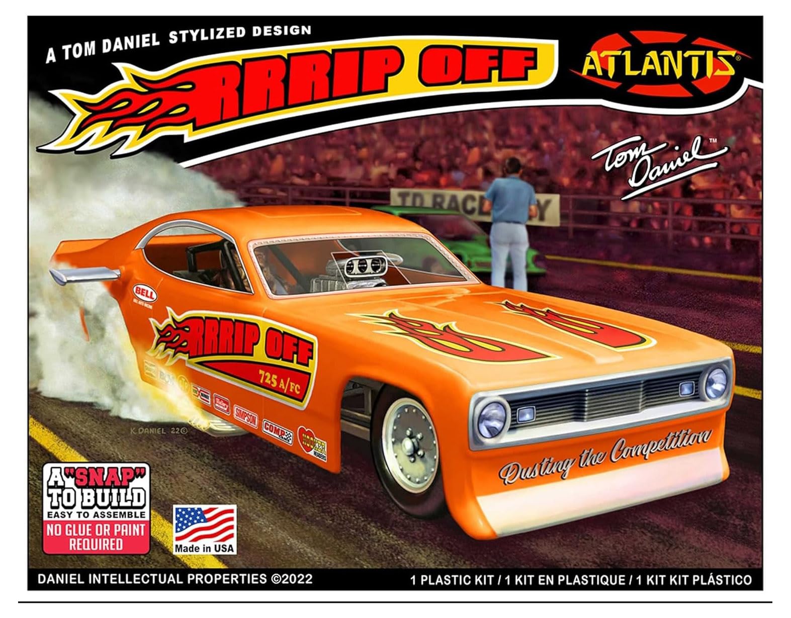 

Atlantis Models Пластиковая модель Funny Car Тома Дэниелса ATLAMCM8277 1/32 Ripp-Off