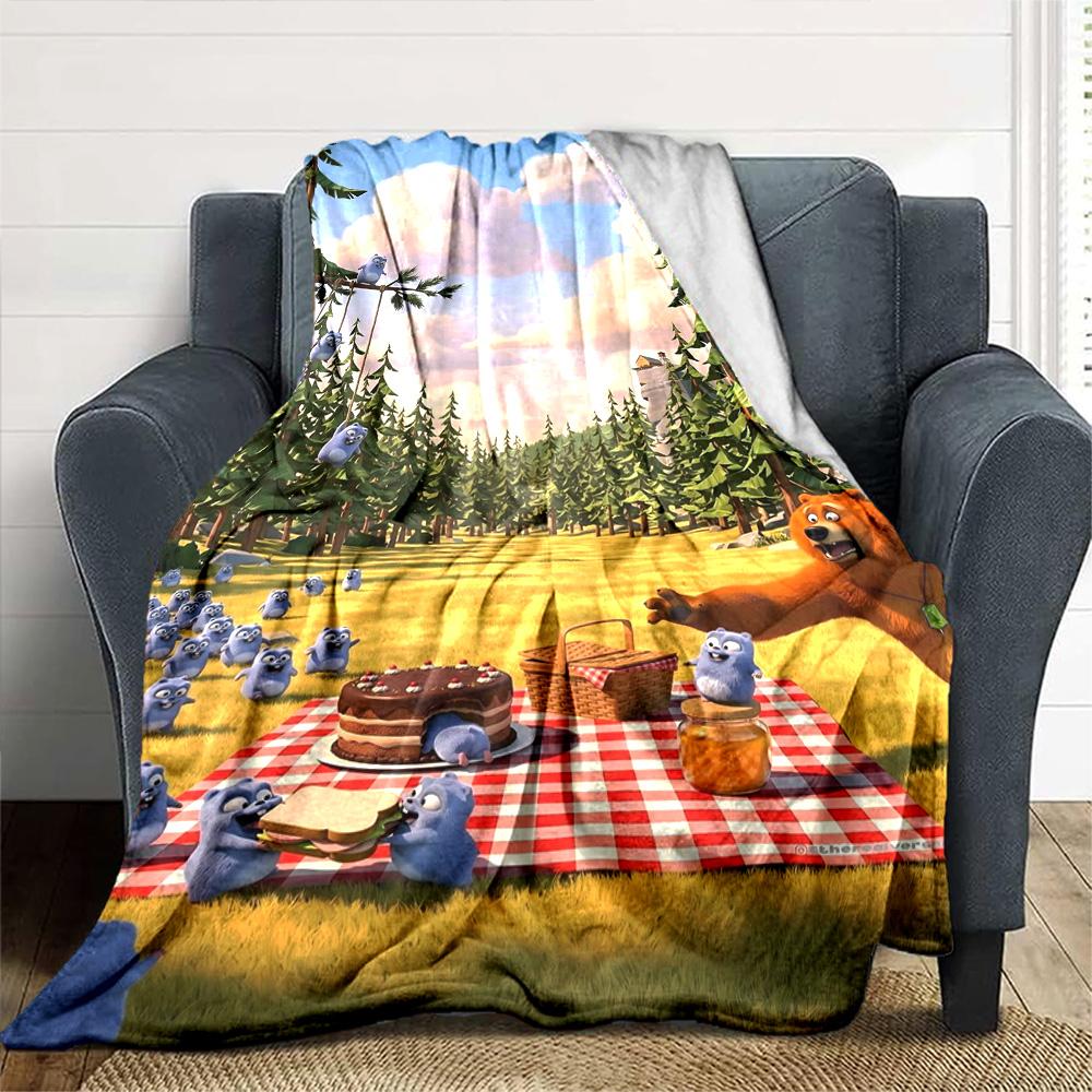 Grizzy & Lemmings Blanket Soft Warm Cozy Suitable for Chair Office Chair Bedding for All Seasons Modern Best Holiday Gift for Friends Family