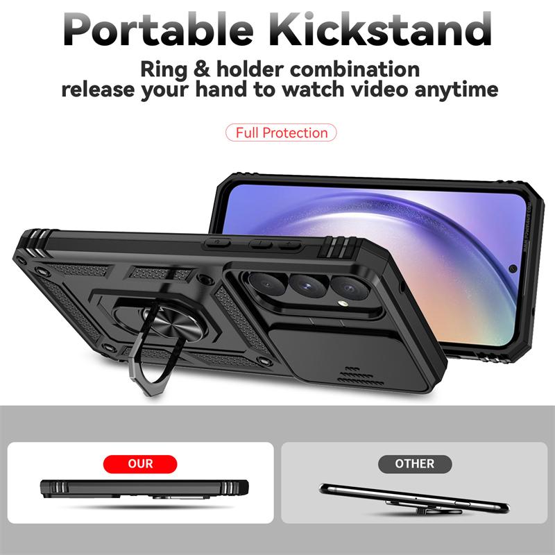 Full Cover For Samsung Galaxy Quantum 5 Case Samsung Quantum 5 Push Window Magnetic Phone Holder Case For Samsung Quantum 5 Case