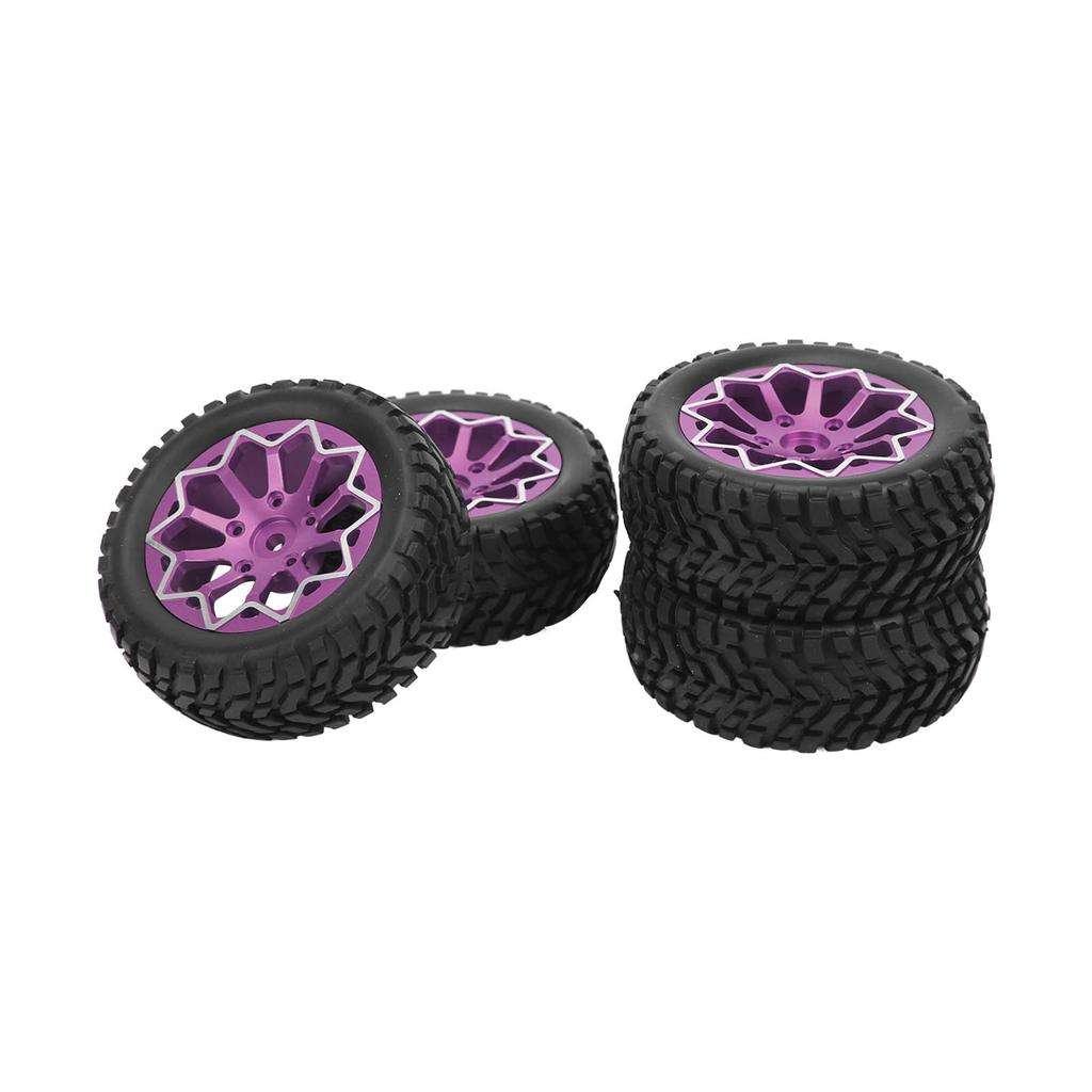 4Pcs 1Celsius10 Scale RC Car Wheels and Tires Aluminium Alloy Wheel   Rubb  Tires for 1Celsius10 Remote Control Car