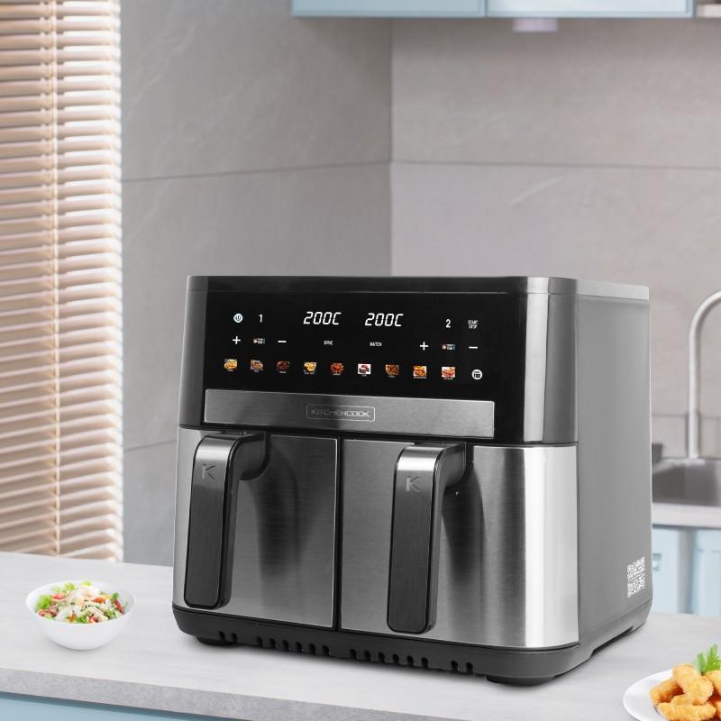 Friteuse à Air 2200w 11l Noire Airscreen11 Kitchencook