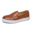 2023 Men's Plus-Size Double Buckle Casual Loafers, Low Top British Style