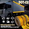 High Conspicuity Yellow Reflective Tape Prismatic Retro Reflector Sticker Waterproof Reflective Strip For Truck Trailer