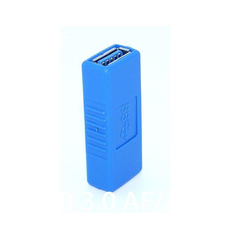Black Blue Consumer Electronics Coupler Gender Connector USB 3.0 Adapter Type A Female To Female