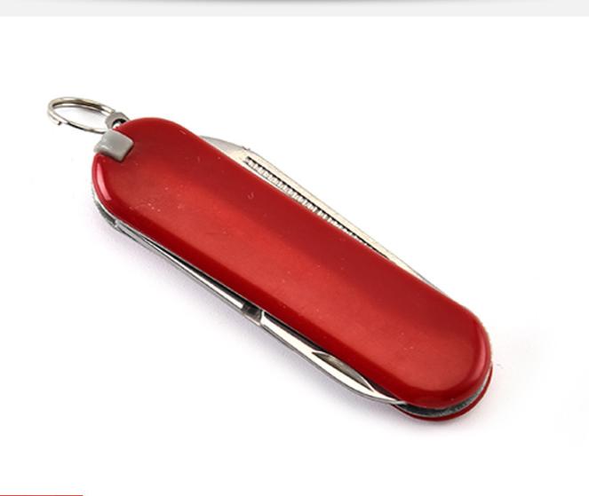 Stainless Multi-Function Folding Pocket Tool, Red Handle with Lock, for Outdoor One Size красный