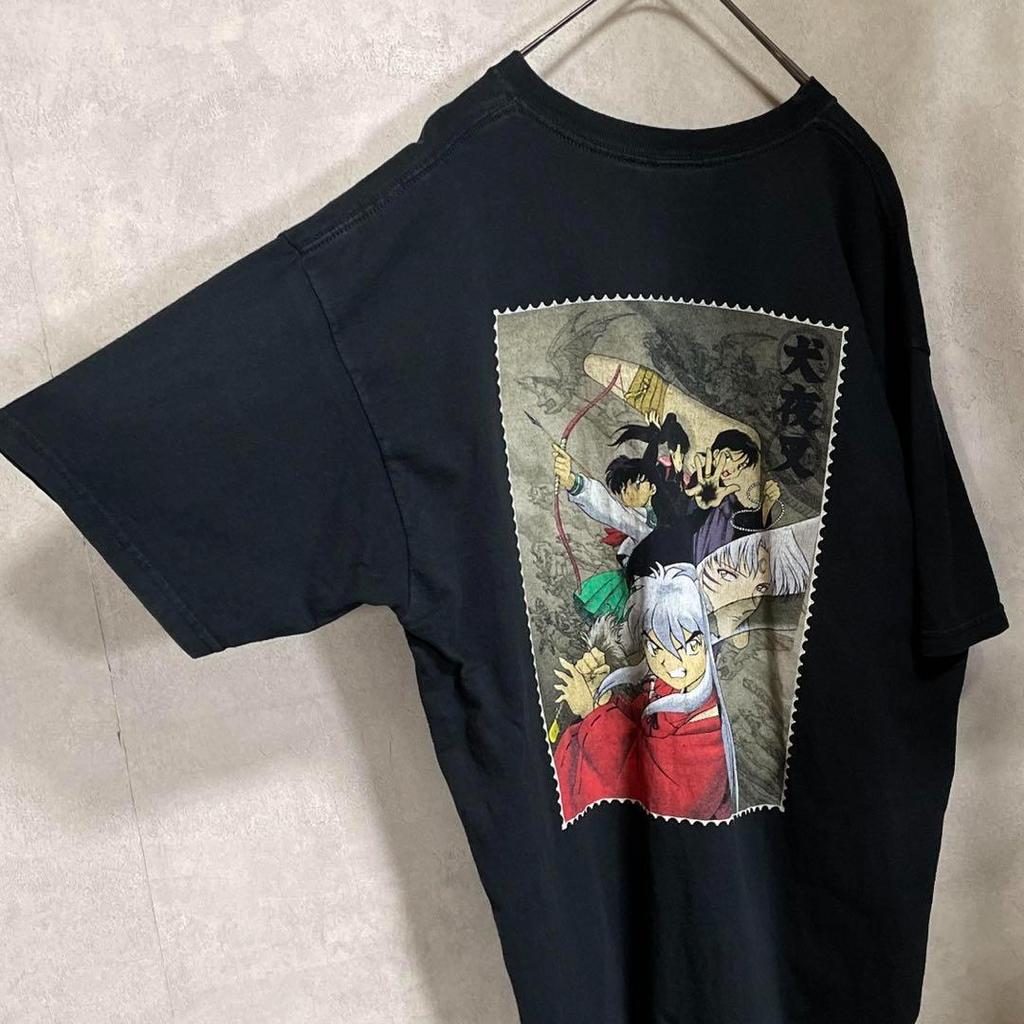 [USED] Vintage 2000s Inuyasha Aimyon-worn Short-sleeved Shirt In Black (Anime)