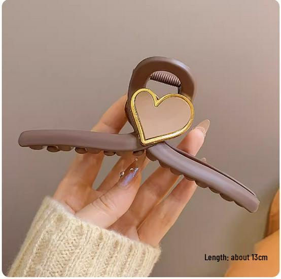 Matte Black Hair Claw for Women - Elegant Large Hairpin with Strong Hold and Volume Enhancement