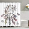 Colorful Theme Dreamcatcher Shower Curtain Feather Ornaments Hope Dreams Come True Art Print Polyester Fabric Bathroom Curtains