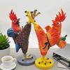 Creative Kung Fu Chicken Statues Resin Decor Living Room Porch Decoration Simulation Sculpture Art Craft Indoor Home Decorations