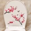 Personalized Watercolor Cherry Blossom Tree Bathroom Home Decoration Beautification Toilet Sticker