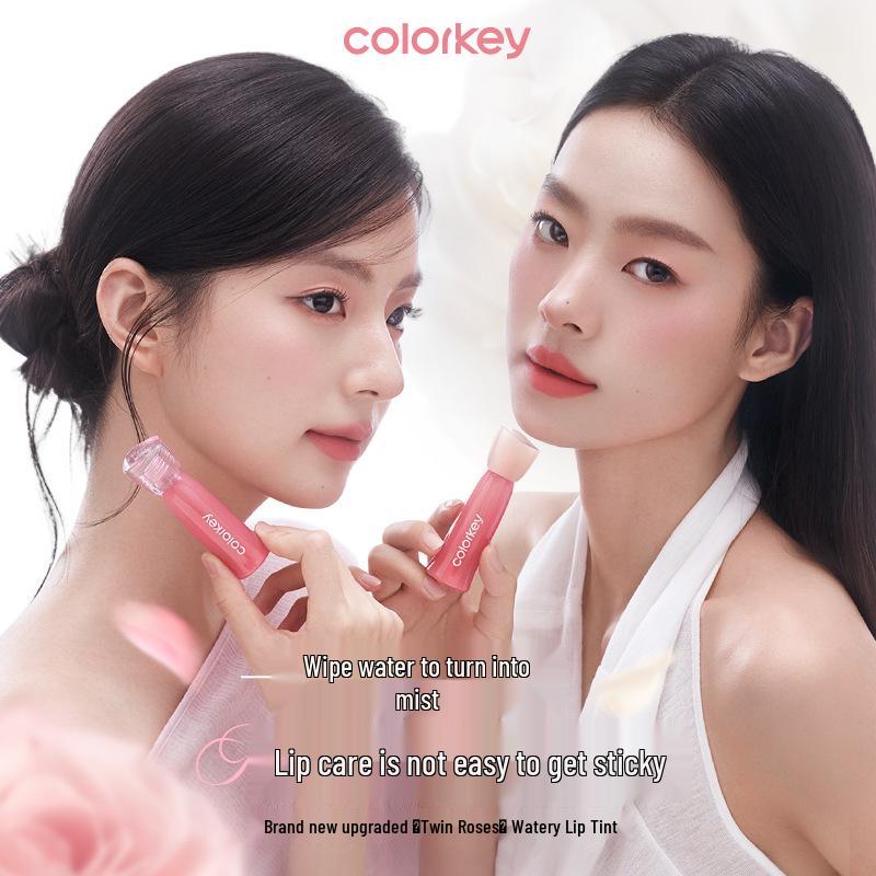 Colorkey Qixi Collection: Water Mist Lip Glaze - Non-Stick, Long-Lasting Lip Color for Women.