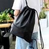 Waterproof Drawstring Backpack Solid Color Drawstring Pocket Casual Fitness Drawstring Bag  Travel