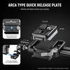 NEEWER PS015 PRO Foldable V-Mount Plate Arca Type Quick Release Camera Base with 1/4 3/8 Screws for DSLR Mirrorless Gimbal